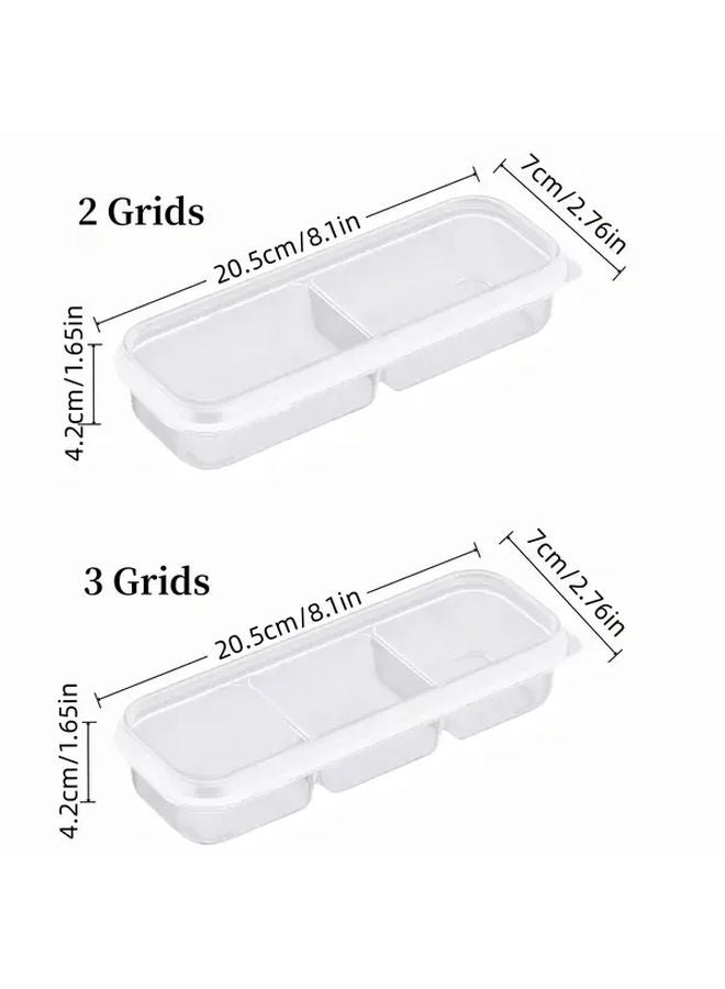 Transparent 3 Grids Food Storage Container Reusable Refrigerator Organizer - Image 4